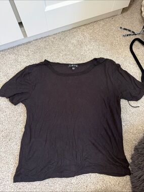 Timing Black Short Sleeve Ribbed Tee